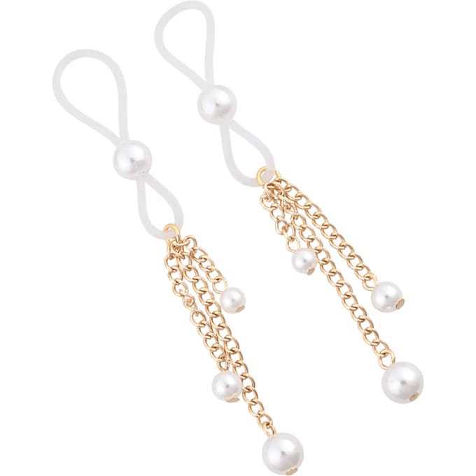 'Sex and Mischief - Pearl Nipple Ties'