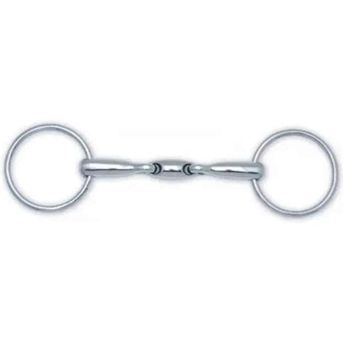 2-rings gebogen paardenbit met dubbele pauze HFI
