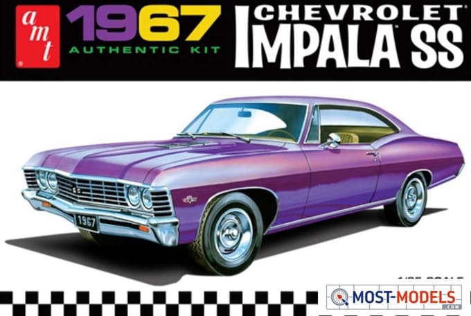AMT Modelbouwpakket Auto - 0981 1967 Chevrolet Impala SS Car Plastic - 1:25 - Modelbouw