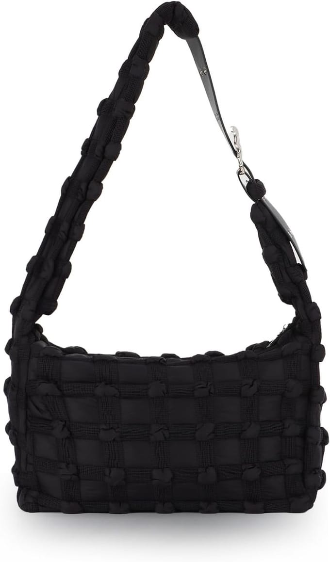 Grote en Lichte Nylon Boodschappentas voor Dames - Gewatteerde Hobo Schoudertas