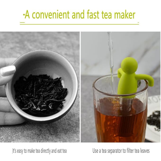 Infuseur à thé en acier inoxydable, passoire à thé, infuseur à thé créatif, filtre à feuilles, diffuseur, accessoires de cuisine vert