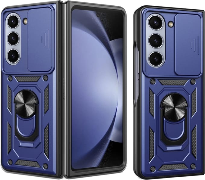 Hoesje geschikt voor Samsung Galaxy Z Fold 6 - Techsuit Camshield Back Cover - Blauw
