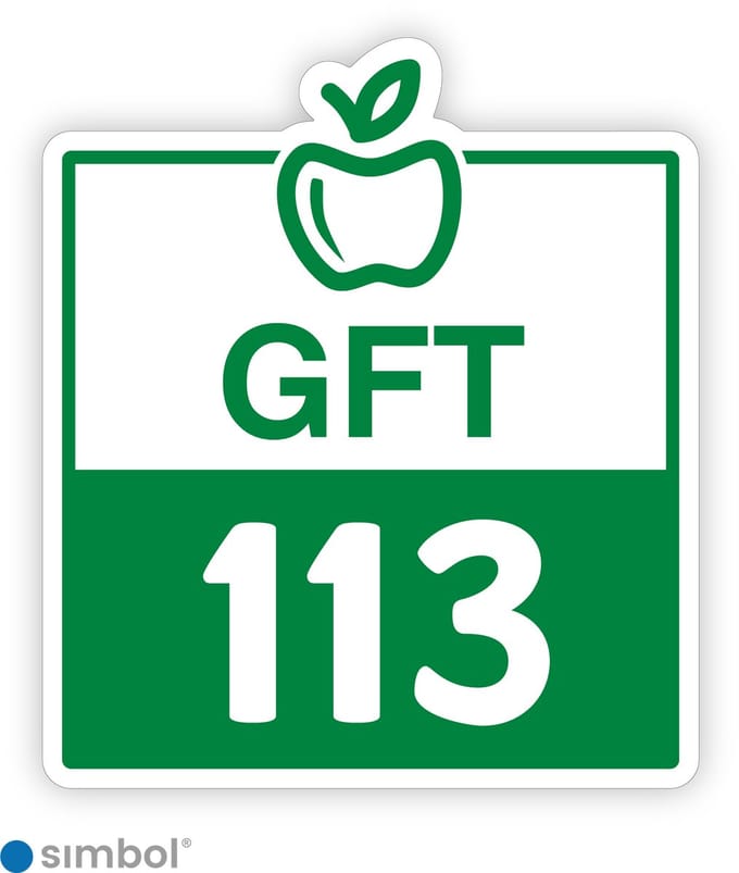 Simbol - Container Sticker Met Eigen Huisnummer - Kliko Stickers Huisnummer - Formaat 20 x 23 cm. - Formaat