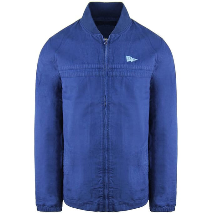 Vans Off The Wall Long Sleeve Zip Up Collared Blue Herenjas V0PIFWC