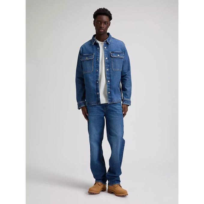 Lee 112377758 Relaxed Fit Overshirt Blauw L Man