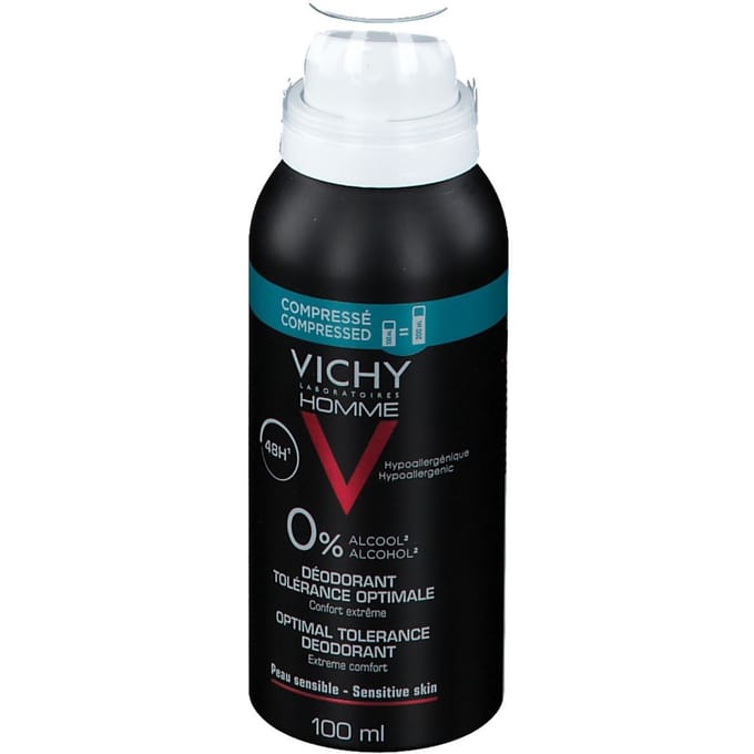Vichy Homme Deodorant 48u Optimale Tolerantie - Spray 100ml