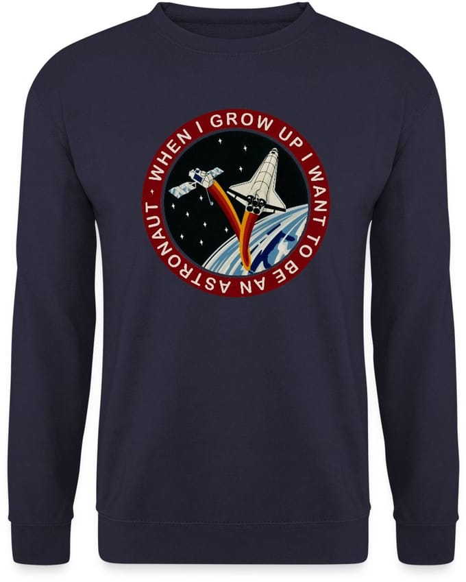 NASA When I grow Up I Want to Be An Astronaut Sweater Heren