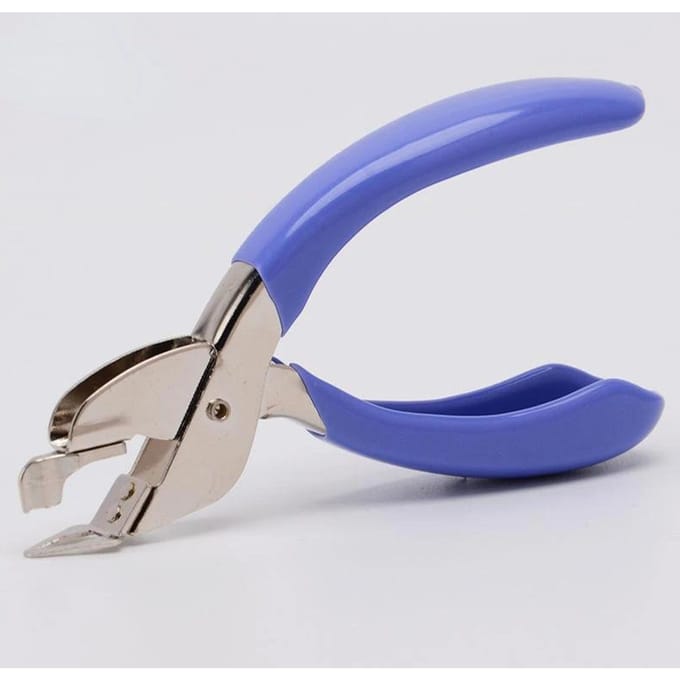 Mini agrafeuse professionnelle portative et durable, outil de reliure, extracteur d'agrafes en métal robuste et confortable bleu