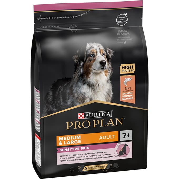 Pro Plan Medium & Large Adult 7+ Sensitive Skin - Honden Droogvoer - Zalm - 3 kg