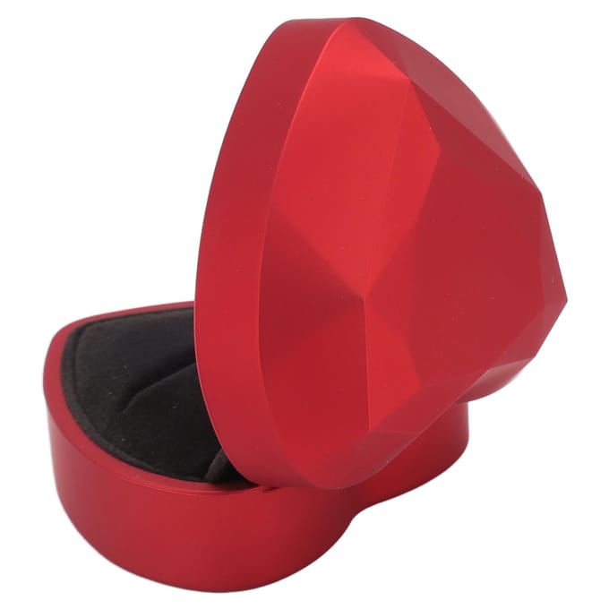 Ringdoos LED Hartvormige Ringdoos Waterdicht Exquise Ringetui Romantisch Decoratief Juweel rood