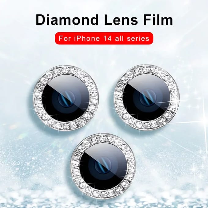 9D achterste lensbeschermer met diamantpatroon voor iPhone DUO 18 Pro Max, gehard glas voor de camera van de iPhone 15, 16 en 17 Pro Max, beschermhoes met ring en folie.