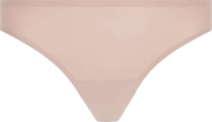 Chantelle- SoftStretch - Tanga met kant - Golden Beige - Maat TU
