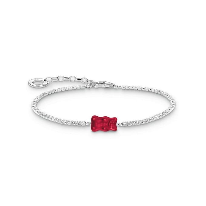 Thomas Sabo - A2187-052-10-L19V - Armband - 925 zilver - Dames - Goldbär rood - 16-19cm