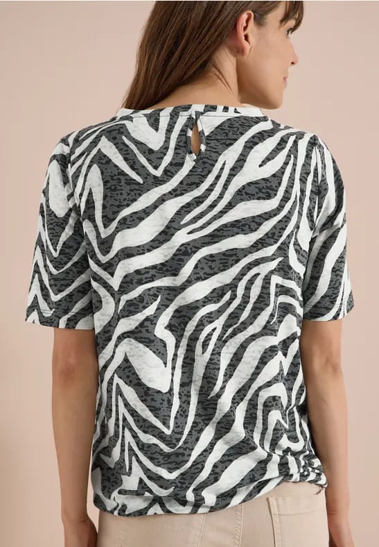 Shirt met burn-out look