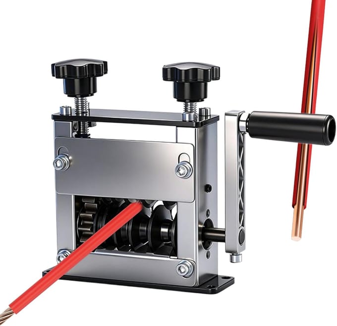 Kabelstripper Aluminium - Elektrisch Striptool - Kabels Strippen - 6 Gaten Verstelbaar - 16.5 x 14.5 x 5.4 cm - Zilver