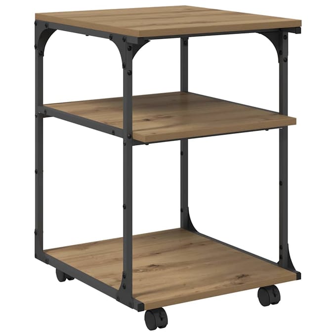 vidaXL Printerstand Artisan Eiken 43 x 48 x 64 cm Bewerkt hout