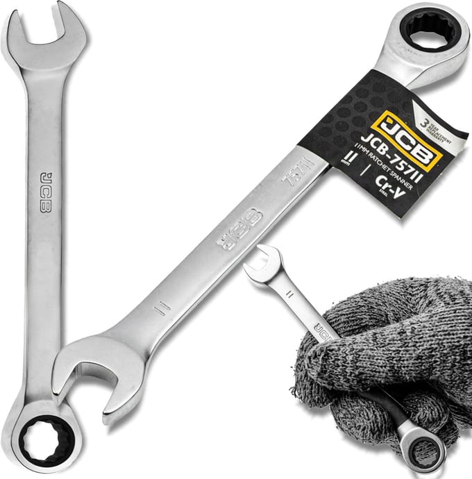 JCB Ringsleutel met Ratel 11mm