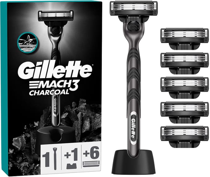 Gillette Mach3 houder + standaard + 6 mesjes