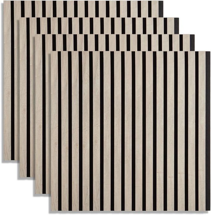 Homestyle4u Akoestisch paneel - 60x60 cm - grijs - set van 4