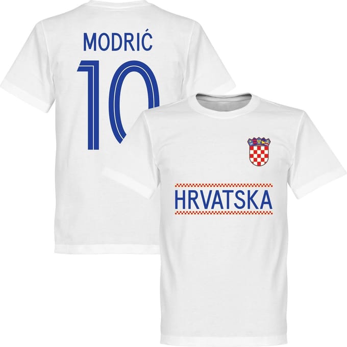 Kroatië Modric 10 Team T-Shirt - Wit - S
