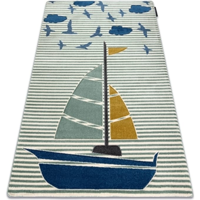 Kleden Rugsx Tapijt PETIT SAIL Boot , ZEILBOOT groen 240x330 cm