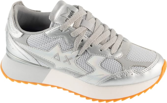 SUN68 Stargirl, Vrouwen, Zilver, Sneakers, maat: 39