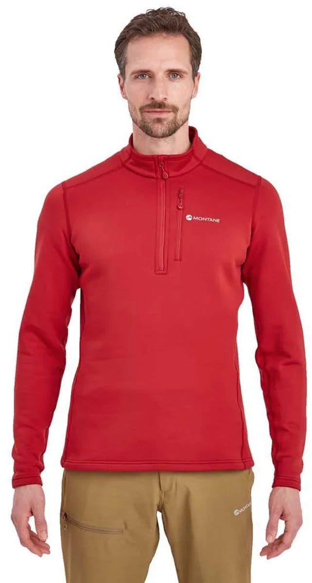 Montane Fury Fleece Met Halve Rits Rood S Man