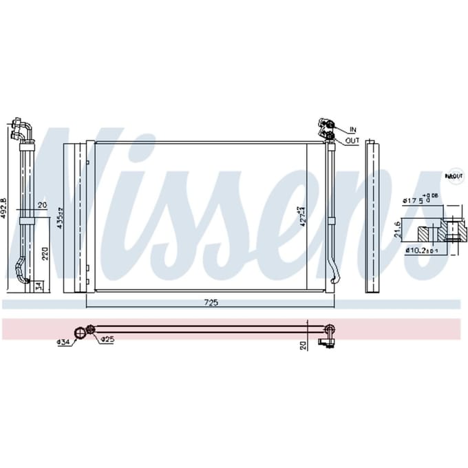 Condensator, airconditioning NISSENS 941226