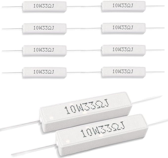 10 Stuks 10W 33 Ohm Keramische Cement Weerstanden voor Elektronica Projecten