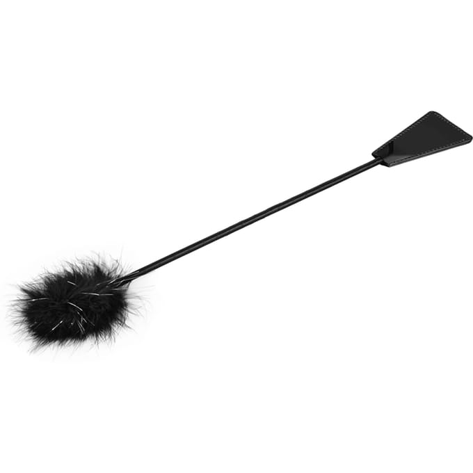 Pipedream Fetish Fantasy Zweepje met Veren Gewas - 53 cm - Zwart