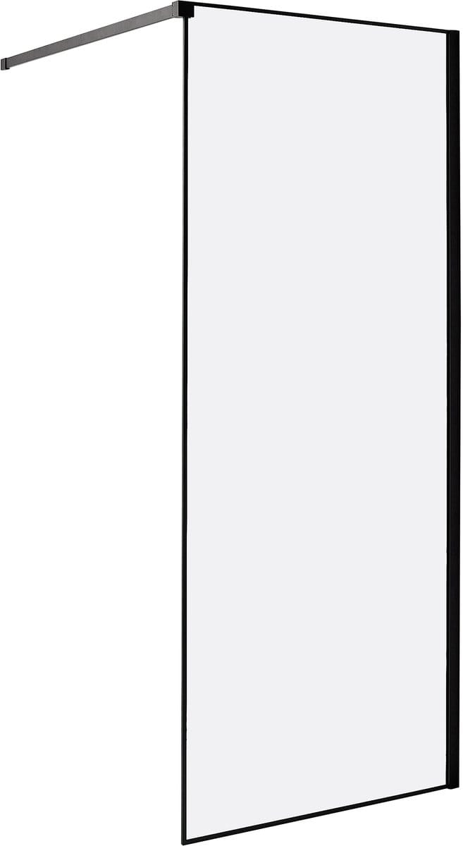 WASPAM - Douchescherm - Zwart - 80 x 190 cm - Veiligheidsglas