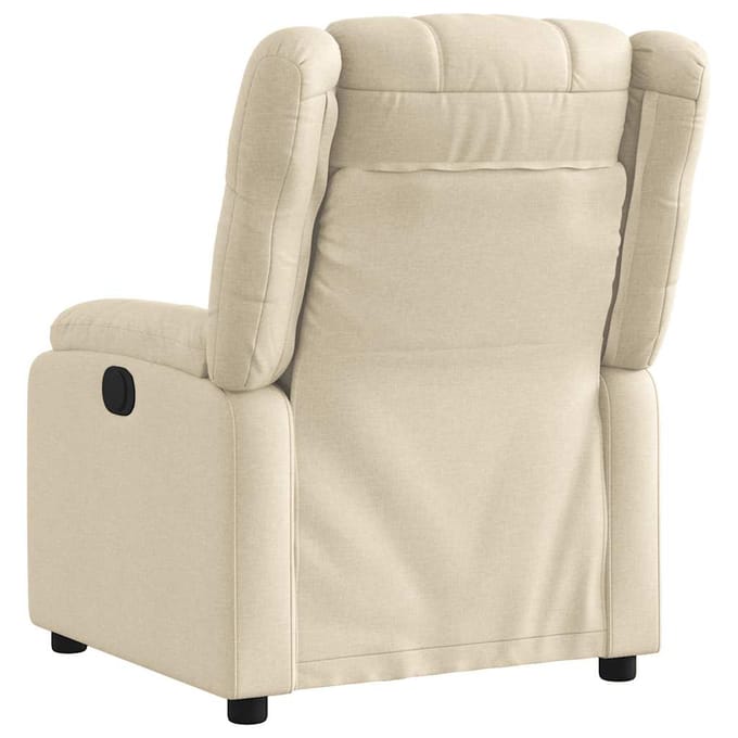 vidaXL - Fauteuil - verstelbaar - stof - crèmekleurig