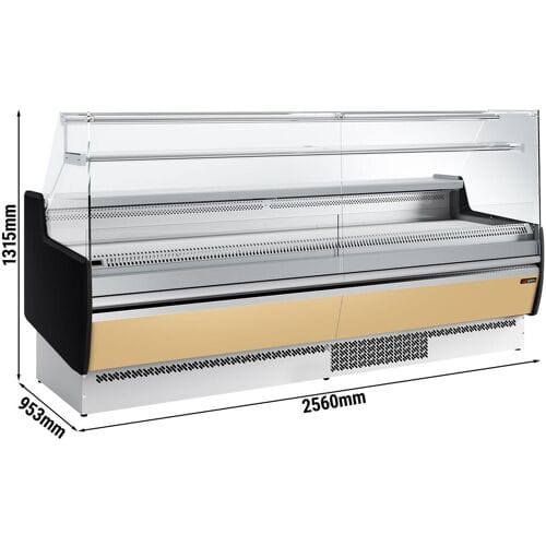GGM Gastro Kühltheke - 2560mm - 1 Ablage - Frontblende Beige
