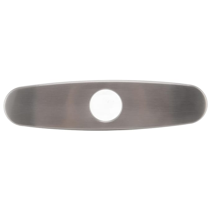 Cache-trou de robinet d'évier Plaque de pont Acier inoxydable 304 Brossé Plaque de fond Poissonnier Panneau décoratif pour robinet de cuisine gray