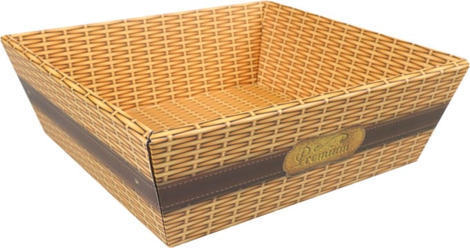 Mand | golfkarton | biermand | 31x29x10cm | bruin | 10 stuks