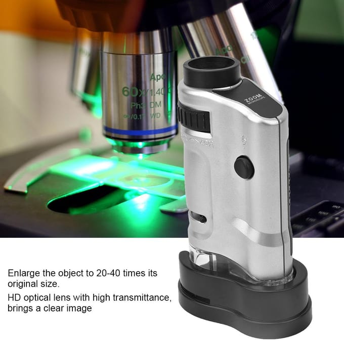 Multifunctionele 2040X Microscoop LED Vergrootglas Loupe Vergrootglas voor Observeren