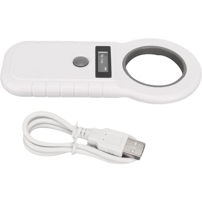 Huisdierpenning Lezer Oplaadbaar 2.4G Bluetooth 134.2Khz 125Khz Handheld Draagbare RFID Huisdier Scanner Wit wit