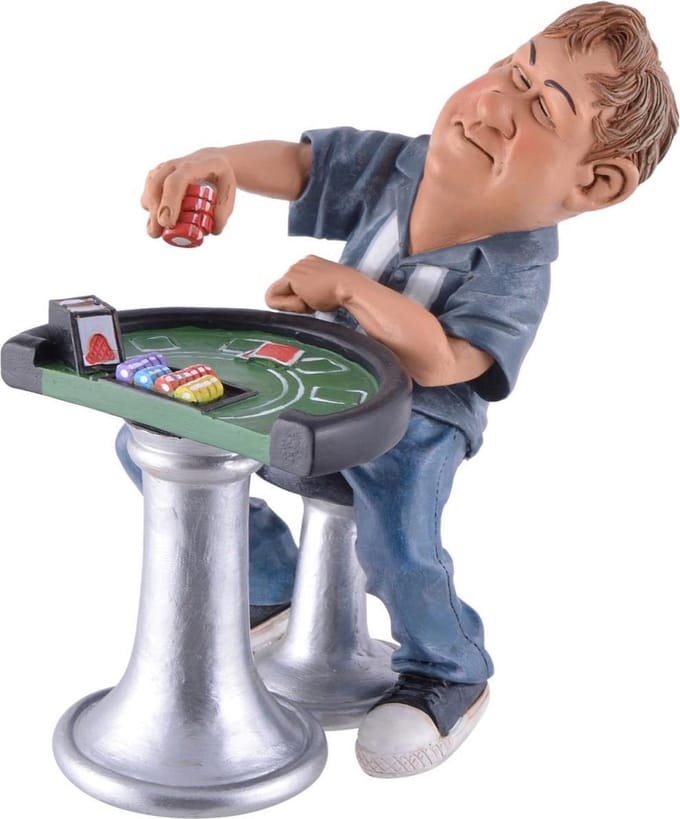 Beeldje - pokerspeler - casino  - speler - Warren - Stratford