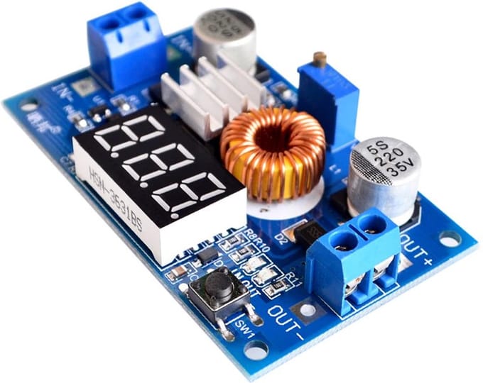 OTRONIC® 5A 75W XL4015 DC-DC Converter Verstelbare Step-Down Module met display voltmeter