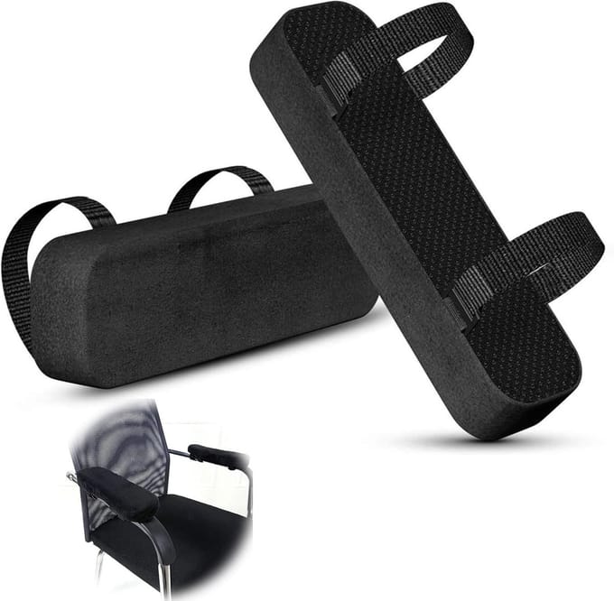 Dailygoods- Armleuningkussen 2 Stuks - Ergonomisch Kussen - Memory Foam - Antislip - Comfortabel - 25x7,5x3 cm - Armsteun