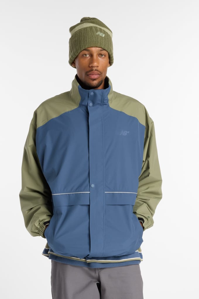 New Balance Numeric Waterproof Jacket Darkoliv Taglia: S | Trench Outlet | Uomo