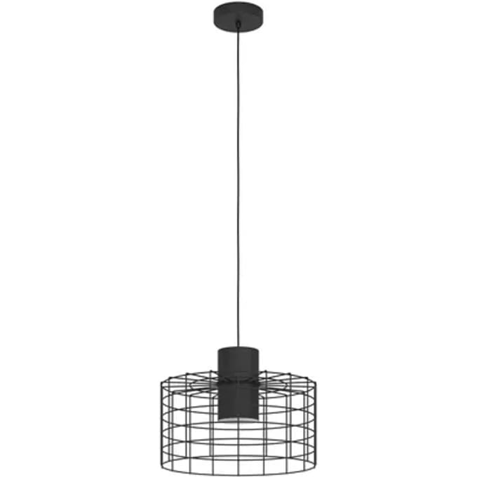 EGLO Milligan Hanglamp - E27 - industrieel - Ø 38 cm - Zwart|Wit