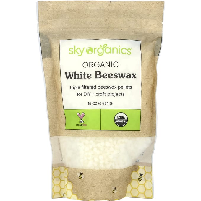 Sky Organics, biologische witte bijenwas, 454 gram (454 gr) beige