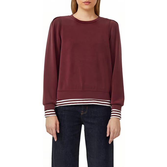 s.Oliver Sweatshirts Burgundy Taglia: 34 | Maglioni a maglia Outlet | Donna | Marrone