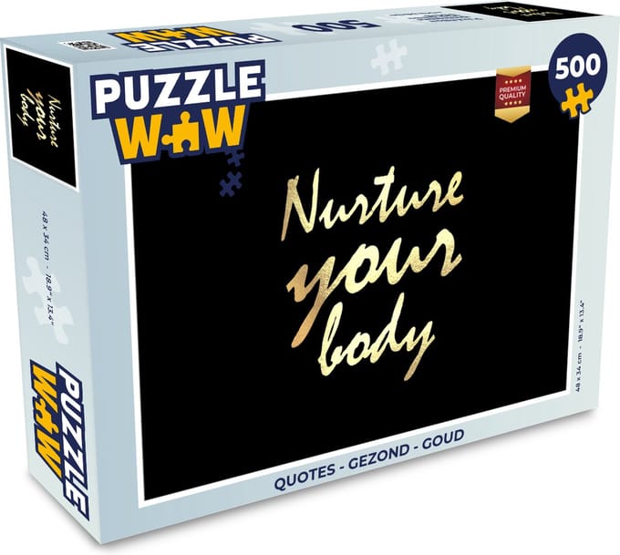 Puzzel Quotes - Gezond - Goud - Legpuzzel - Puzzel 500 stukjes