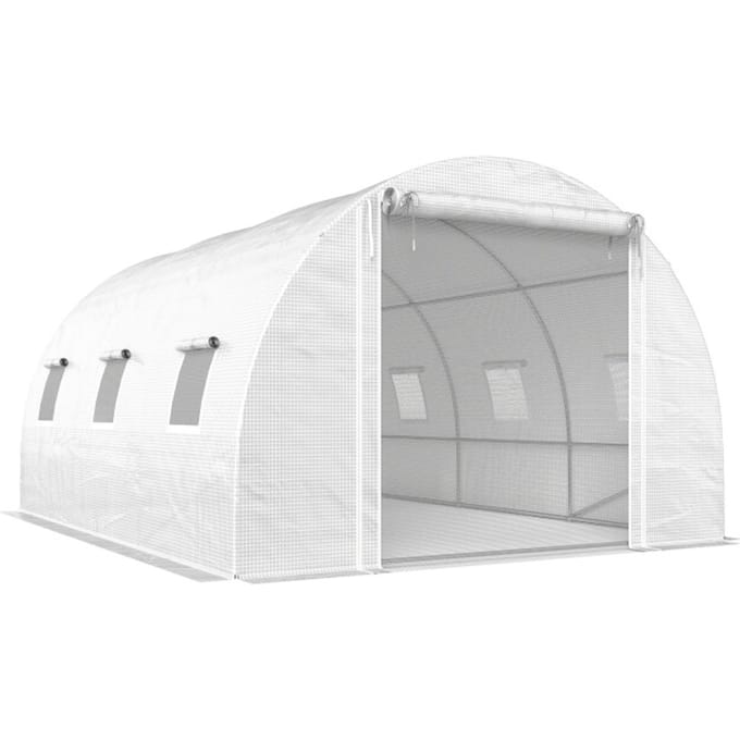 4goodz foliekas - plastic overdekking - 396L x 300B x 200H cm - Wit