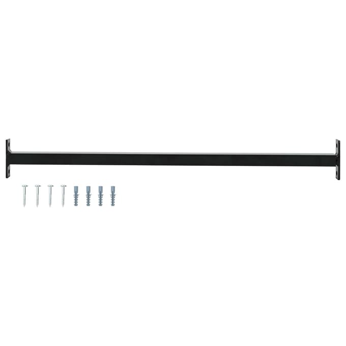 vidaXL - Verstelbare - ven - veilighheidsbalk - Zwart - 710 - -1200 - mm - Staal