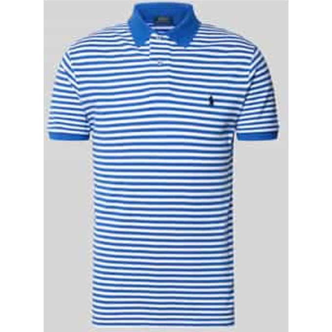 slim fit poloshirt van puur katoen model 'YD MESH STRIPE POLO'