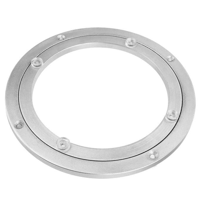 8 Inch Aluminiumlegering Roterende Displayvoet Draaitafel Ronde Displaystandaard white