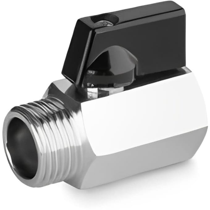 Mini Kogelkraan 1/2 inch Messing Verchroomd